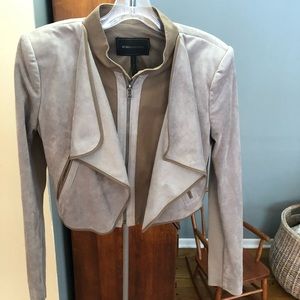 BCBG grey suede jacket
